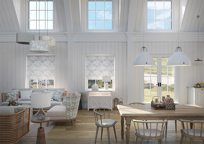Linen Patch, Teal - Roller Blind - Image 8